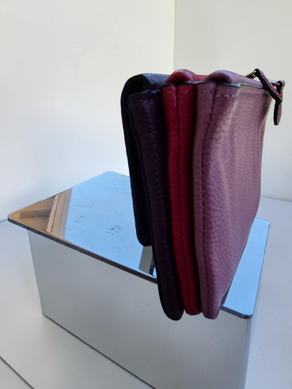 Coach Purple and Pink Leather Wristlet Clutch - Picture 4 of 8